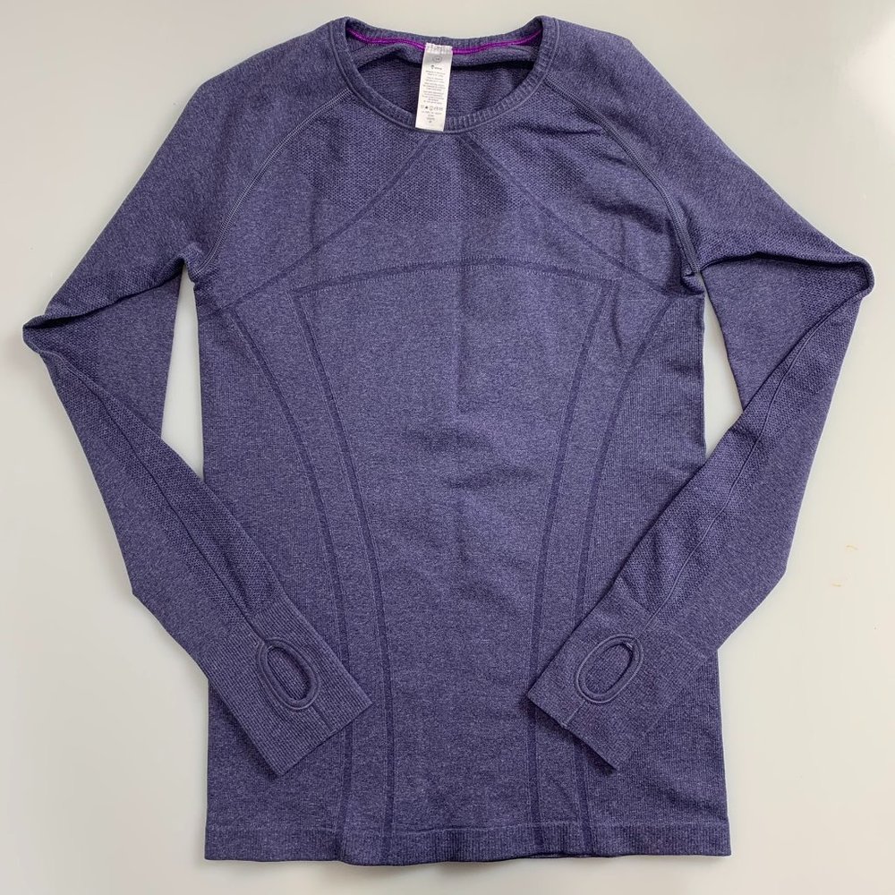 Ivivva by Lululemon Fly Tech Long Sleeve Shirt in Purple - Girls 14